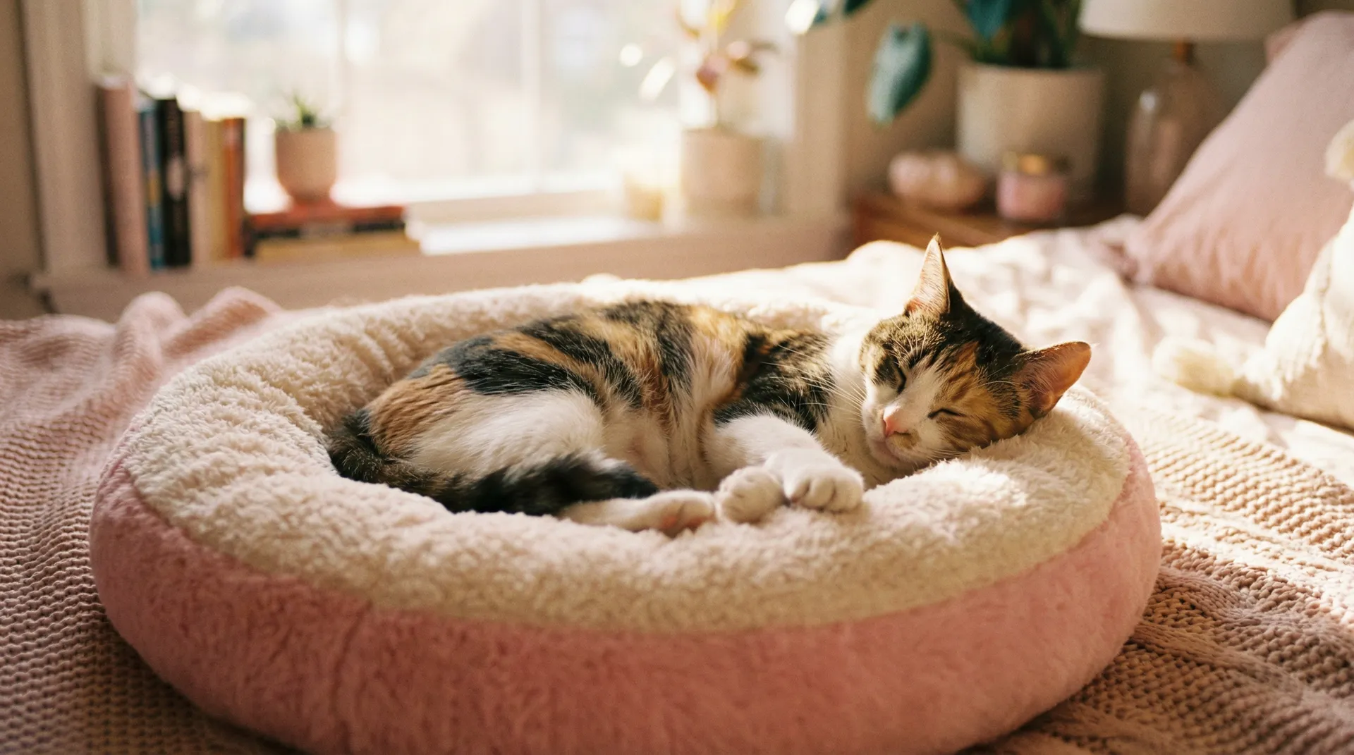 三花猫安静入睡 - 一龙战群凤校园宿舍
